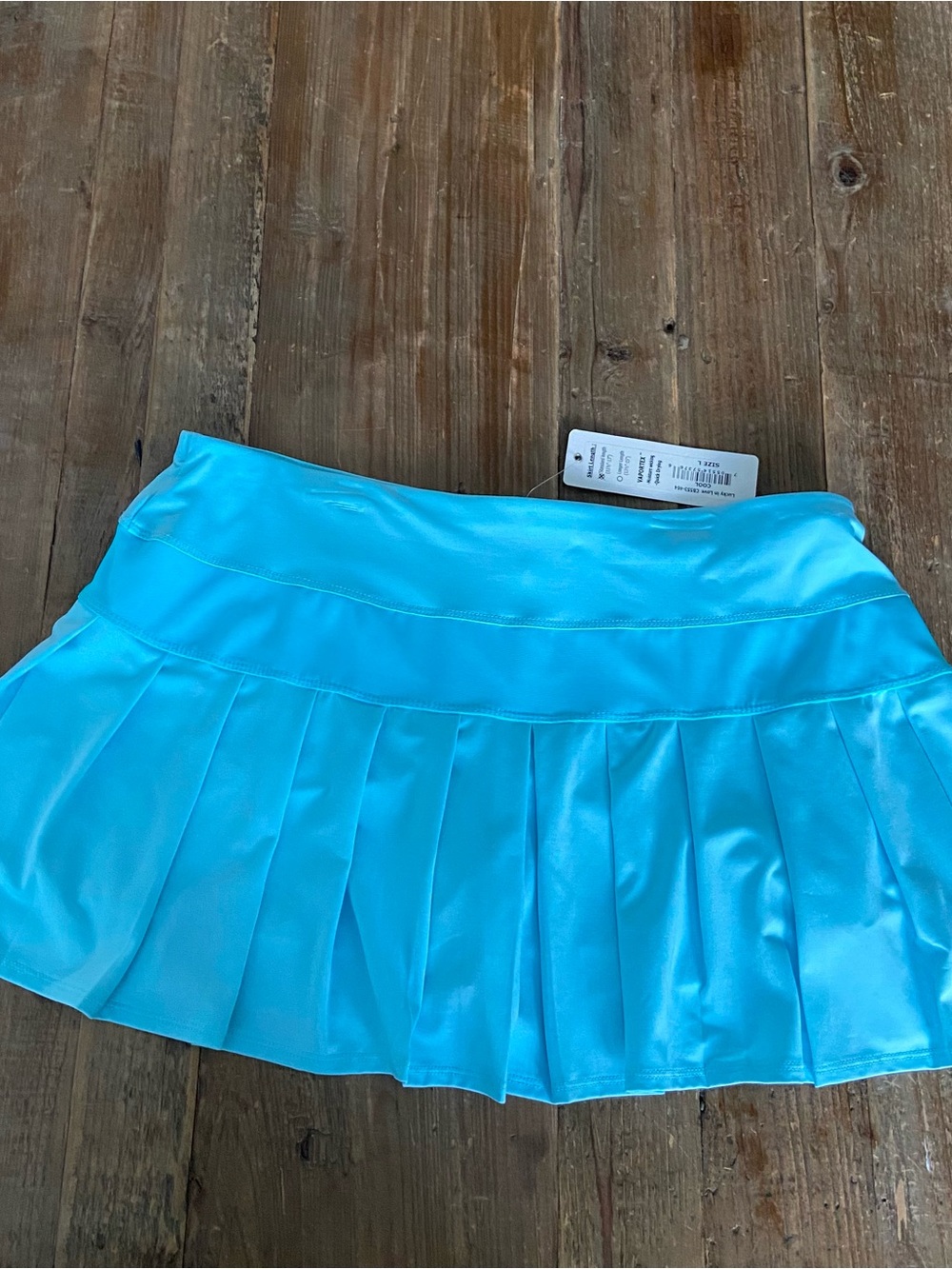 Lucky in Love Tennis Skirt Aqua Pleated Tennis Skirt Blue‎ Size Large